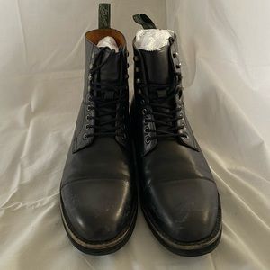Ralph Lauren Bryson Cap Toe Leather Boot